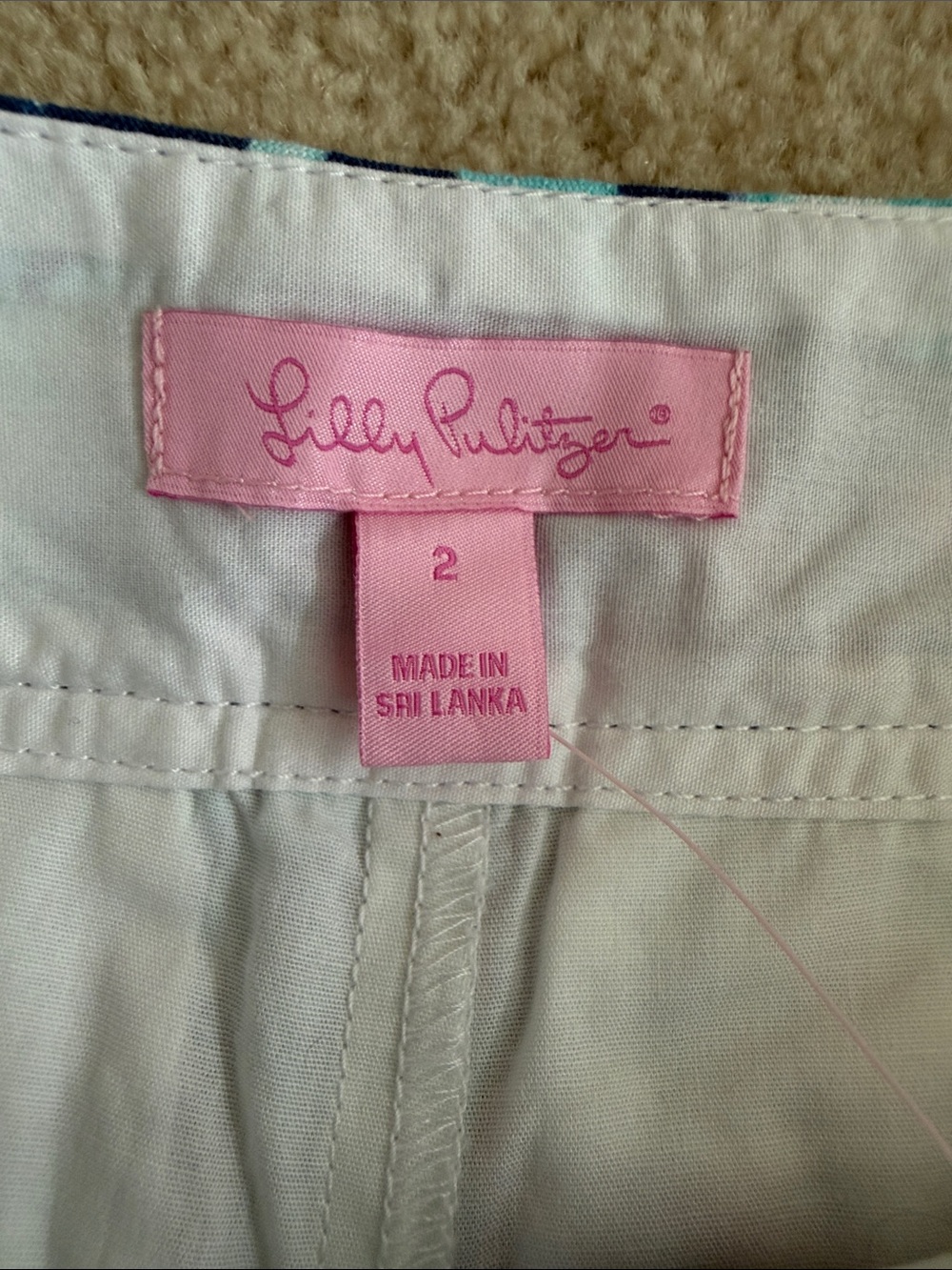Lilly Pulitzer Navy skort with Teal & Pink Floral Print, 2, NWT - Picture 10 of 10